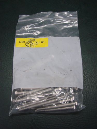 Bag of 25 stainless steel hex bolts 1/4&#034; x 3&#034; abp 316f593g coarse thread for sale
