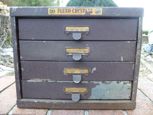 Vintage Germanow Simon Mach. Flexo Crystals Cabinet Empty