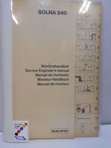 SOLNA 240 Printing Equipment Service Engineers Manual