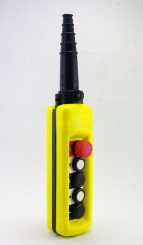 Hoist crane 4 pushbutton pendant control station with e for hoists winches for sale