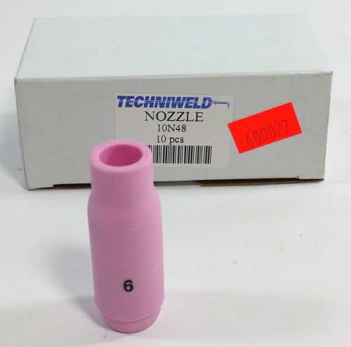 10pk tig welding torch alumina ceramic cup nozzles 10n48 #6 for torch 17, 18&amp; 26 for sale