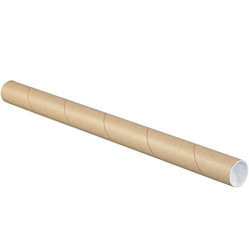 Aviditi P1516K Spiral Wound Fibreboard Mailing Tube with Cap, 16&#034; Length x Kraft