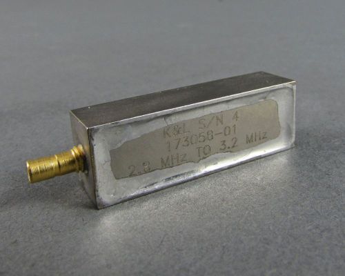 K&amp;L 173058-01 Bandpass Filter 2.8 to 3.2 MHz w/ SMB Female Connector