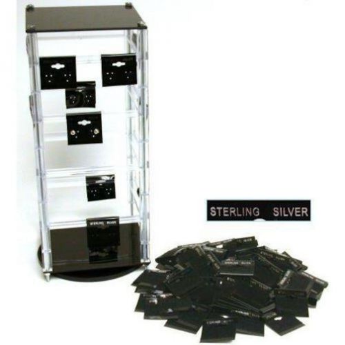Revolving rotating acrylic earring display &amp; 100 1 1/2&#034; cards for sale