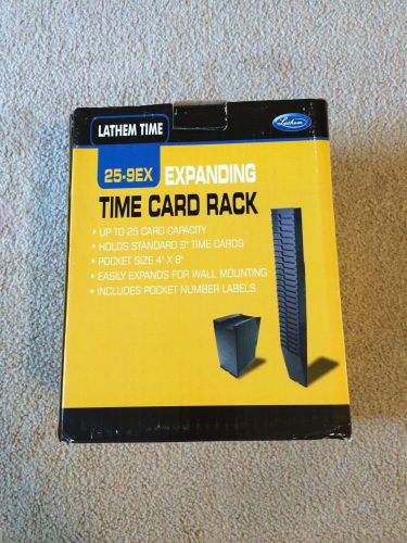 New Lathem Time Expanding Time Card Rack 25-9EX up to 25 card capacity 4x8 Size