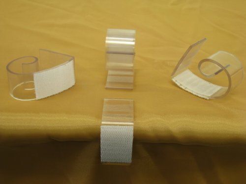 LA Linen Table Skirt Clip with VELCRO, Fits Up to 3.5-Inch Table
