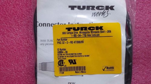 Turck Cable PKG 3Z-2-RS 4T/S90/SV    Ident No. U0894-08