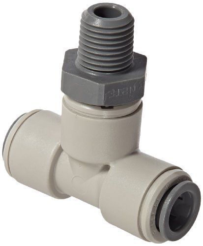John guest acetal copolymer tube fitting, swivel branch tee, 3/8&#034; tube od x 1/4&#034; for sale