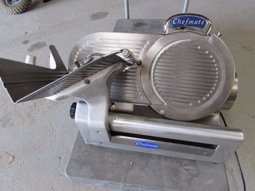 CHEFMATE GC-512 12&#034; COMPACT MANUAL .33 HP MEAT SLICER  XLNT USED CONDITION !!