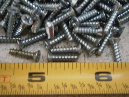 Plastite Screws #4 x 1/2&#034; Long Phillips Flat Head Steel Zinc Lot of 90 #5034