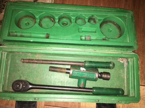 Greenlee 1806SB Ratchet Knockout Punch Driver With 3/4 Adapter Screw Only &amp; case