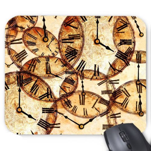 Abstract Vintage Clock Design Gaming Mouse Pad Mousepad Mats