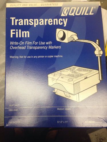 Quill Transparency Film. About 50 Sheets