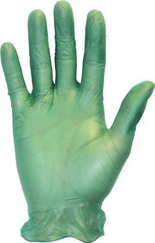 The Safety Zone Disposable Vinyl Gloves - Heavy Duty 6.5 Mil Green Vinyl,