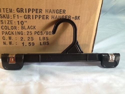 NEW GRIPPER HAMGERS SIZE 10&#034; COLOR BLACK 25 PCS