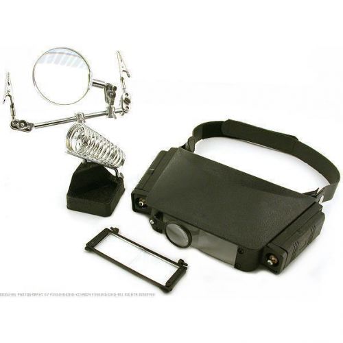Third hand soldering base &amp; headband magnifier jewelers jewelry repair tools for sale