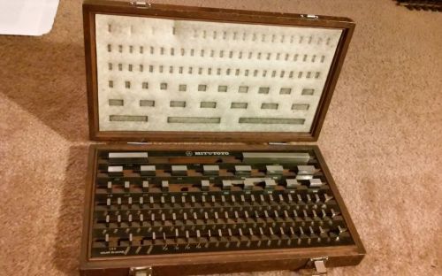 mitutoyo gauge block set with wood case