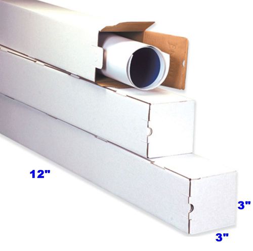 25 pack 12x3x3 white corrugated carton cardboard packaging shipping  box boxes for sale