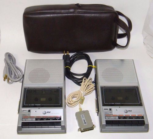 Vintage 2 Digital Data Cassette Recorders ATT AT&amp;T Model DC4 USA Made!