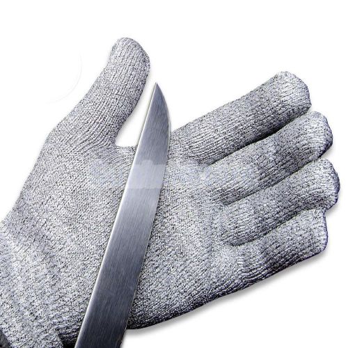 Pair Safety Cut Proof Stab Resistant Stainless Steel Metal Mesh Butcher Gloves M