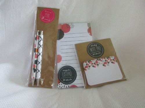 Target Dollar Spot Magnetic Notepad, sticky notes and pens Dots