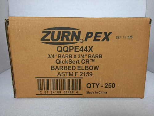 Zurn Pex QQPE44X 3/4&#034; Barb x 3/4&#034; Barb, Barbed Elbow, Qty 250