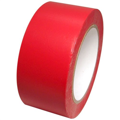 Solid Vinyl Colored RED Tape 2 inch 1 roll lane marking, coding, safety tape