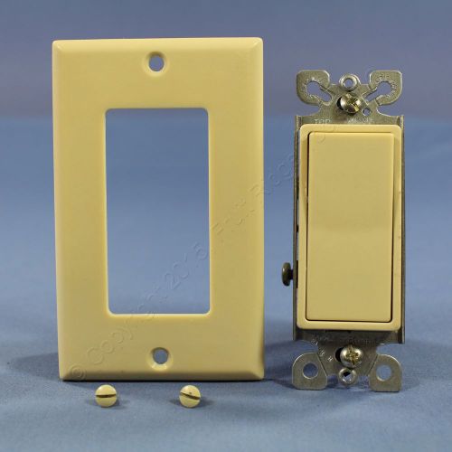 Eagle ivory lighted decorator rocker wall light switch 3-way 15a c6513v carded for sale