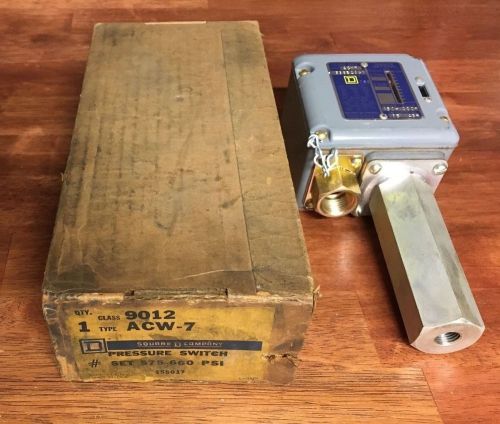 Square D 9012-ACW-7 Industrial Pressure Switch NIB Old Stock