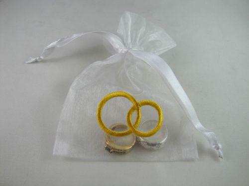 PREMIUM QUALITY BEAUTIFUL &#034; WEDDING GIFT &#034; ORGANZA GIFT BAGS 14,5CM X 9,5CM