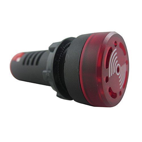 TmallTech AC DC 12V 22mm Red LED Flash Alarm 80dB Indicator Light Lamp with pack