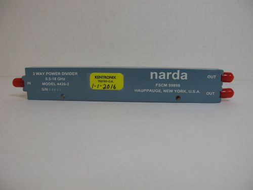 Narda 4426-2 Power Divider. 2 Way,  .5 to 18GHz, Very Good Condition.  SMA(F).