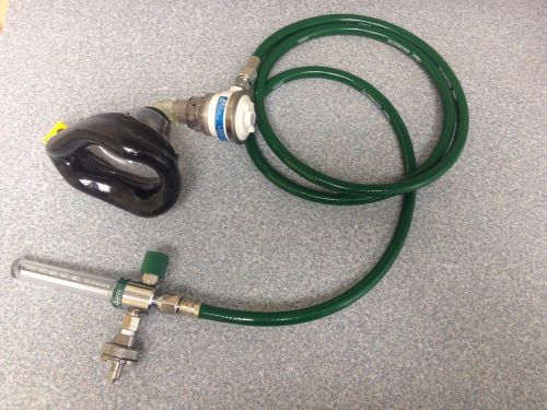 amvex oxygen flow meter 15 lpm with 6&#039; nonconductive hose and breathing valve for sale