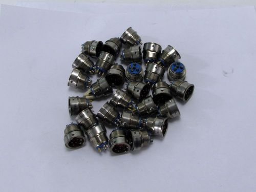 Lot of (28) Viking Connectors VR5/2AA2 , 5 Pin Contacts, Front Bulkhead Mount