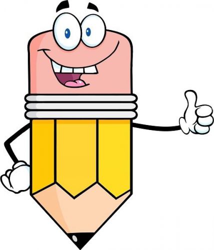 30 Custom Happy Cartoon Pencil Personalized Address Labels