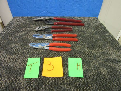 4 PLIERS PROTO CRESCENT WILDE TONGUE GROOVE ADJUSTABLE TOOL RUBBER USED