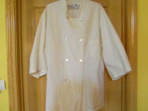 Unisex Chef Designs Coat White Uniform XL 271/2&#034;AcrossChest30&#034;Length17&#034;Sleeve L