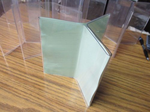 3 x 6 Inch 3 Way Table Tent Sign Holder Clear Acrylic Menu Holder ~ Restaurant
