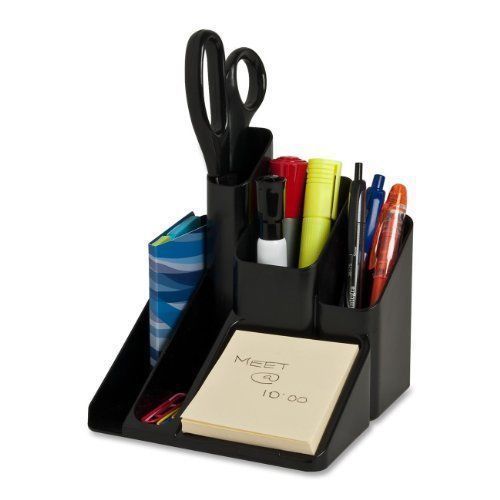 Sparco Products 11877 Desk Organizer, 6 Compartments, 6 in.x6 in.x6 in., Black ,