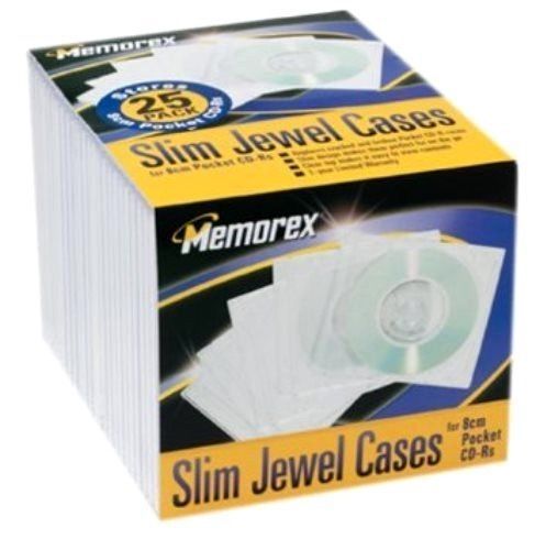 Memorex Slim Jewel Cases (25) Pack  8cm