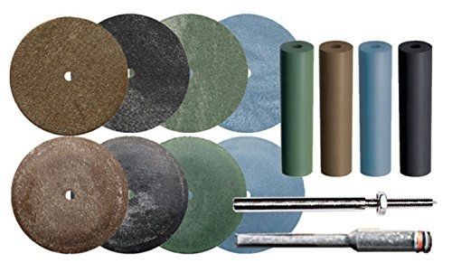 Dedeco 0015 Small Wheel and Point Rubberized Abrasive Assortment Kit (Pack of