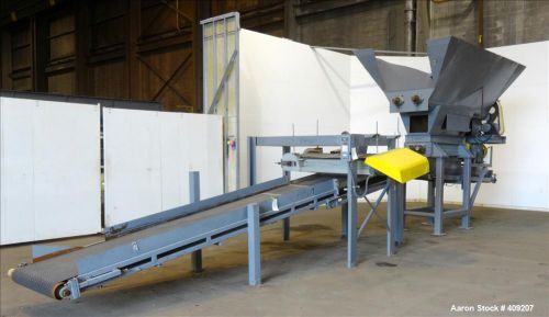 Used- dual rotor shredder, carbon steel. approximate chamber 60&#034; x 18&#034;. driven b for sale