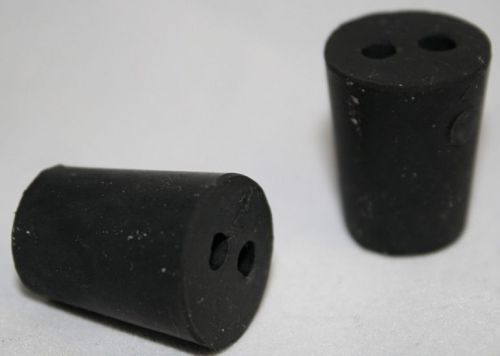 Rubber stoppers: two-hole: per pound: size 2 (~45 per lb.) for sale