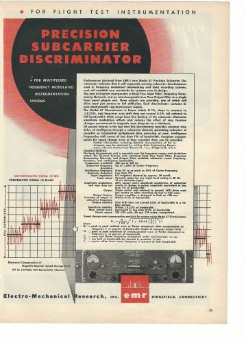 1955 ad Electro-Mechanical Research EMR Ridgefield Cn. Subcarrier Discriminator