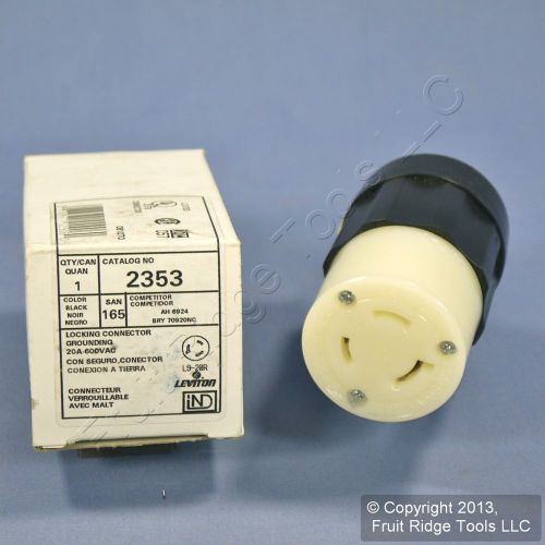 New leviton l9-20 locking connector plug twist lock nema l9-20r 20a 600v 2353 for sale