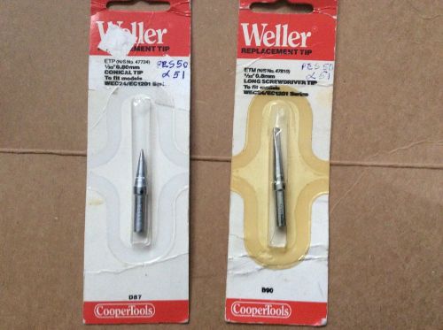 Weller eto tips for ec1000,2000 , pes50 &amp; pes51 lot of 2 for sale