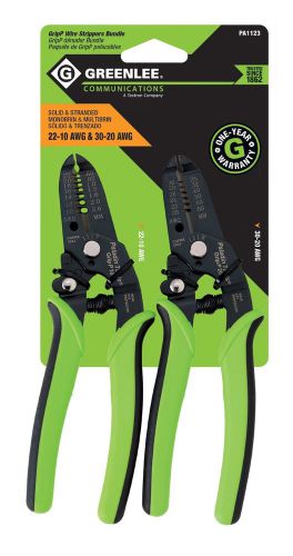 Greenlee communications 22-10 awg and 30-20 awg grip wire strippers bundle for sale