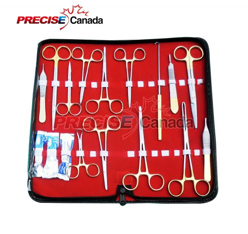 44 pc o.r grade minor surgery student kit with gold handle surgical instruments for sale