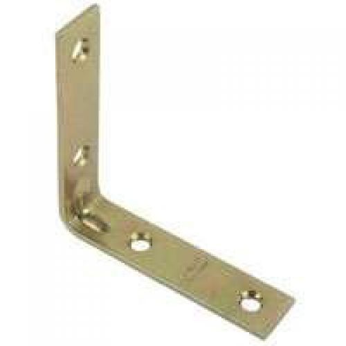 Stanley hardware 3-inch corner brace, satin brass, 4-pack #802221 for sale