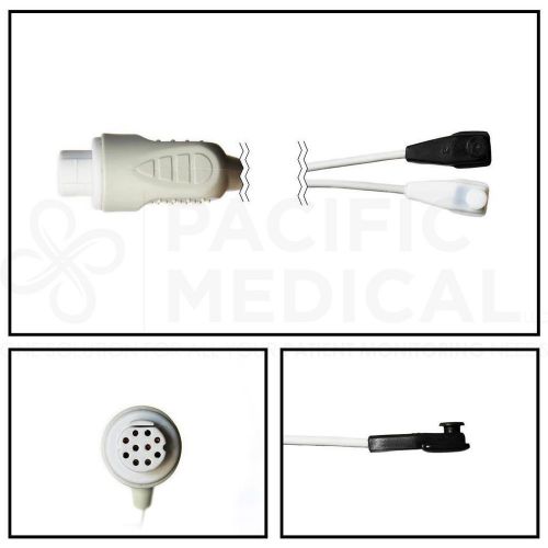 GE Datex-Ohmeda 10 Pin Multi-Site Nicolet SpO2 Sensor 10&#039; Cable New Yr Warranty